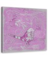 Canvas prints for girl's room Pink bird shabby chic Andrea Haase | FEEBY