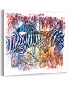 Zebra colourful wall art painting for teenagers Andrea Haase | FEEBY