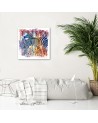 Zebra colourful wall art painting for teenagers Andrea Haase | FEEBY
