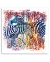 Zebra colourful wall art painting for teenagers Andrea Haase | FEEBY