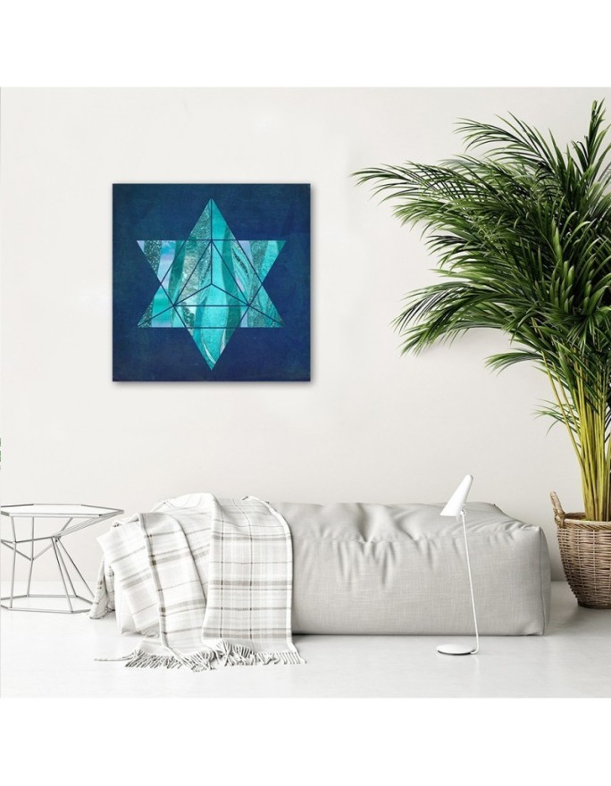 Canvas prints for spa Turquoise geometric star Andrea Haase | FEEBY