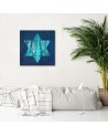 Canvas prints for spa Turquoise geometric star Andrea Haase | FEEBY