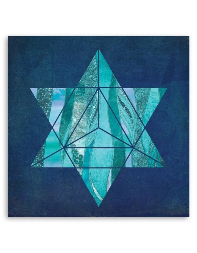 Canvas prints for spa Turquoise geometric star Andrea Haase | FEEBY