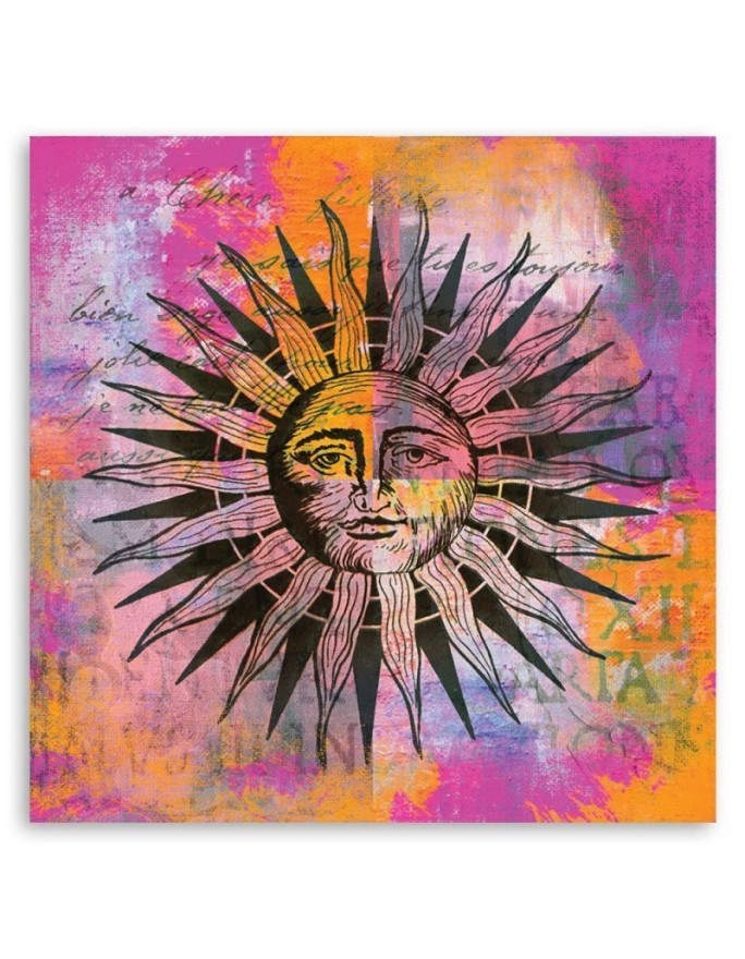 Canvas prints for living room, dining room wall Colourful sun Andrea Haase | FEEBY