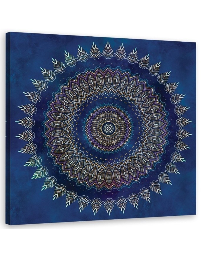Bedroom wall art painting Blue mandala Andrea Haase | FEEBY