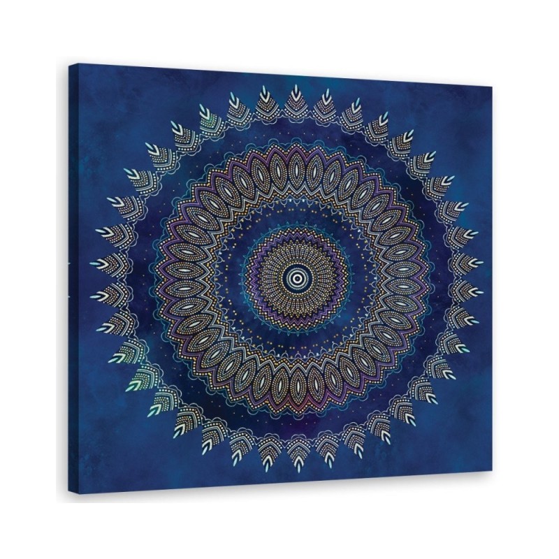 Bedroom wall art painting Blue mandala Andrea Haase | FEEBY