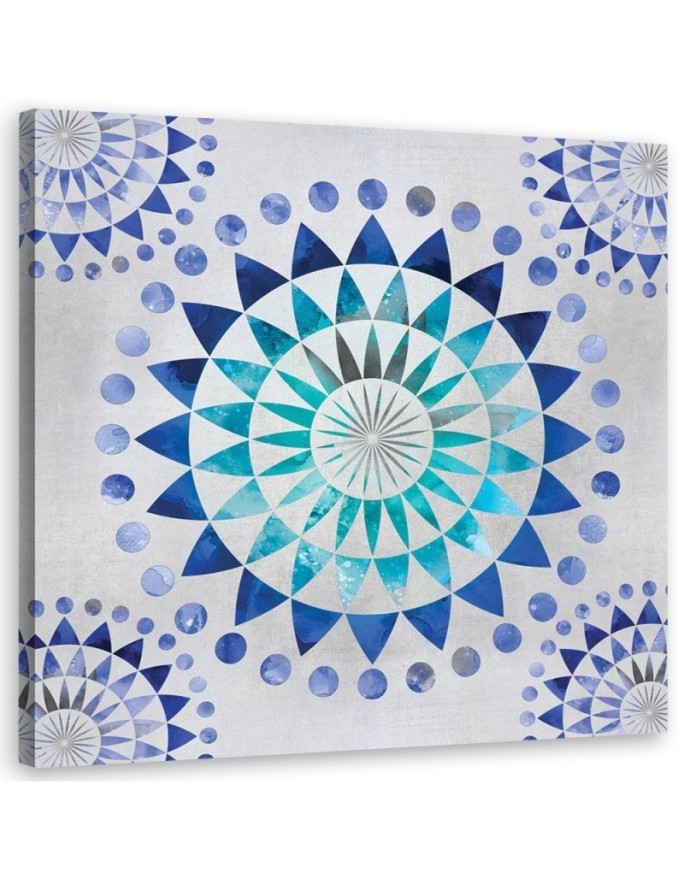 Wall art painting for the room Mandala blue Andrea Haase | FEEBY