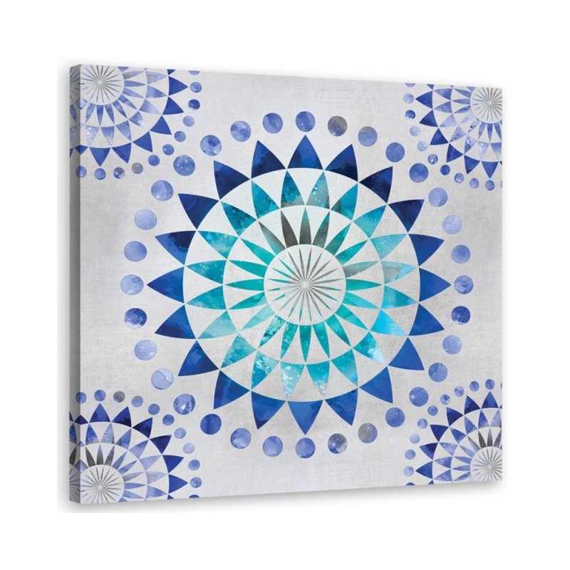 Wall art painting for the room Mandala blue Andrea Haase | FEEBY
