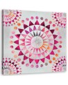 Decorative Canvas painting for dining room Mandala in shades of pink | FEEBY