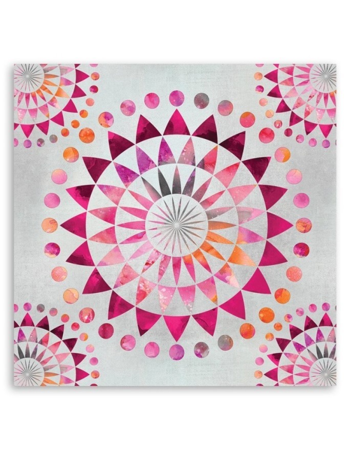 Decorative Canvas painting for dining room Mandala in shades of pink | FEEBY