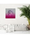 Modern painting on canvas Moon on pink background Andrea Haase | FEEBY
