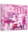 Youth Canvas painting Pink lettering collage Andrea Haase | FEEBY