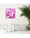 Youth Canvas painting Pink lettering collage Andrea Haase | FEEBY