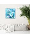 Modern Canvas painting Turquoise abstract Andrea Haase | FEEBY
