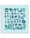 Canvas prints for spa, bathroom - Blue seashells Andrea Haase | FEEBY