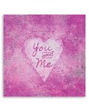 Canvas prints for bedroom Pink lettering You and Me Andrea Haase | FEEBY
