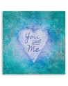 Canvas prints for bedroom Blue lettering You and Me Andrea Haase | FEEBY