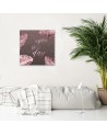 Canvas prints for glamour style - Pink leaves and lettering Andrea Haase | FEEBY