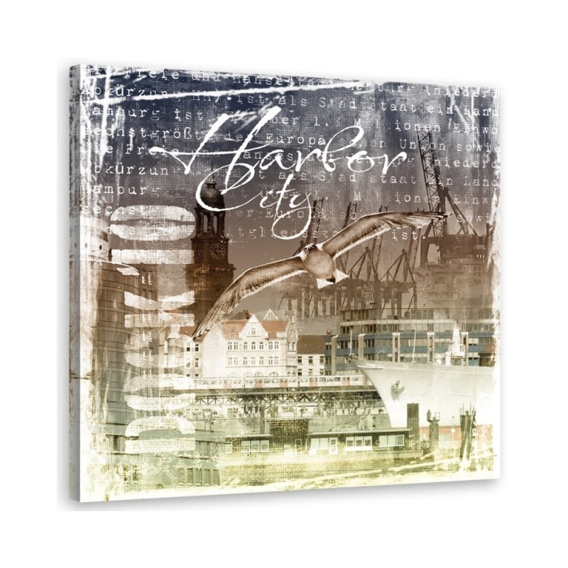 Canvas prints of modern room - Port brown postcard Andrea Haase | FEEBY