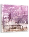 Dining room wall art painting - Port pink postcard Andrea Haase | FEEBY