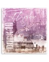 Dining room wall art painting - Port pink postcard Andrea Haase | FEEBY