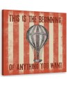 Children's Canvas prints for room - Balloon and orange stripes Andrea Haase | FEEBY