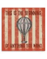 Children's Canvas prints for room - Balloon and orange stripes Andrea Haase | FEEBY