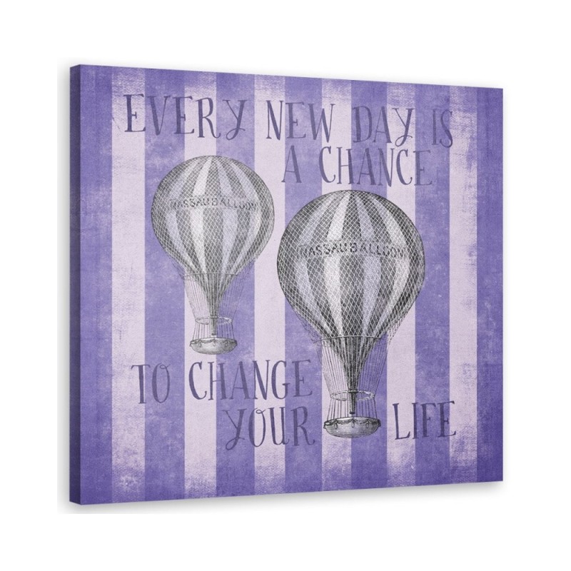 Children's canvas painting Balloon and purple stripes Andrea Haase | FEEBY
