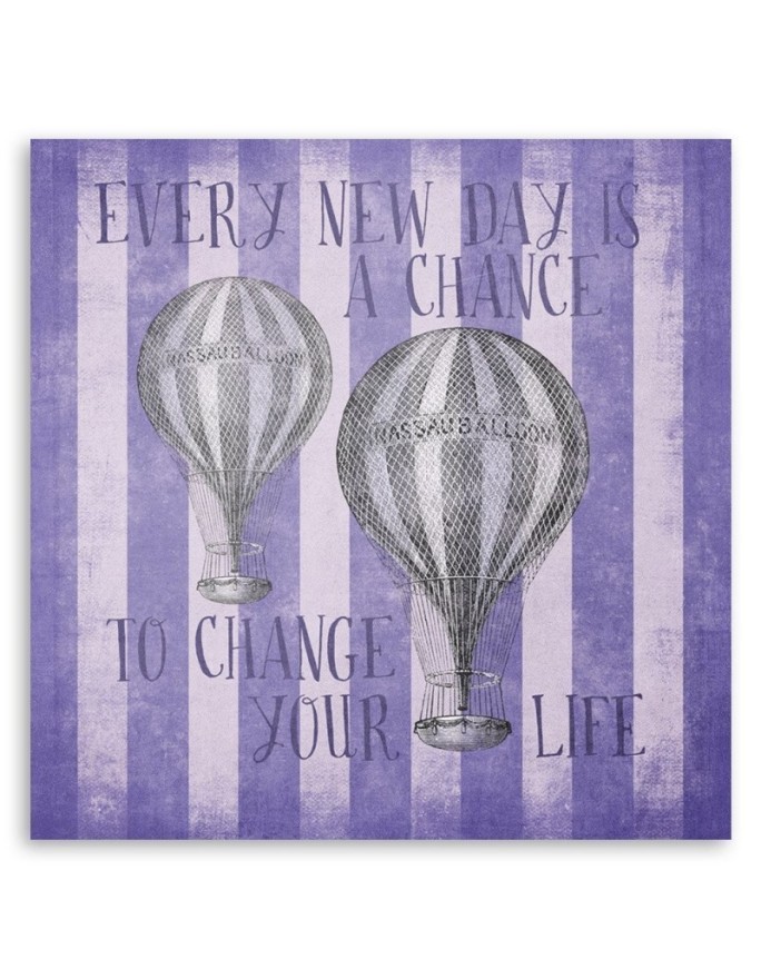 Children's canvas painting Balloon and purple stripes Andrea Haase | FEEBY