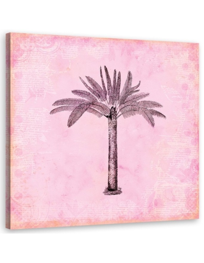 Canvas prints for a girl's room - Pink palm tree Andrea Haase | FEEBY