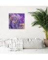 Loft Canvas painting - Gold spots on purple background Andrea Haase | FEEBY