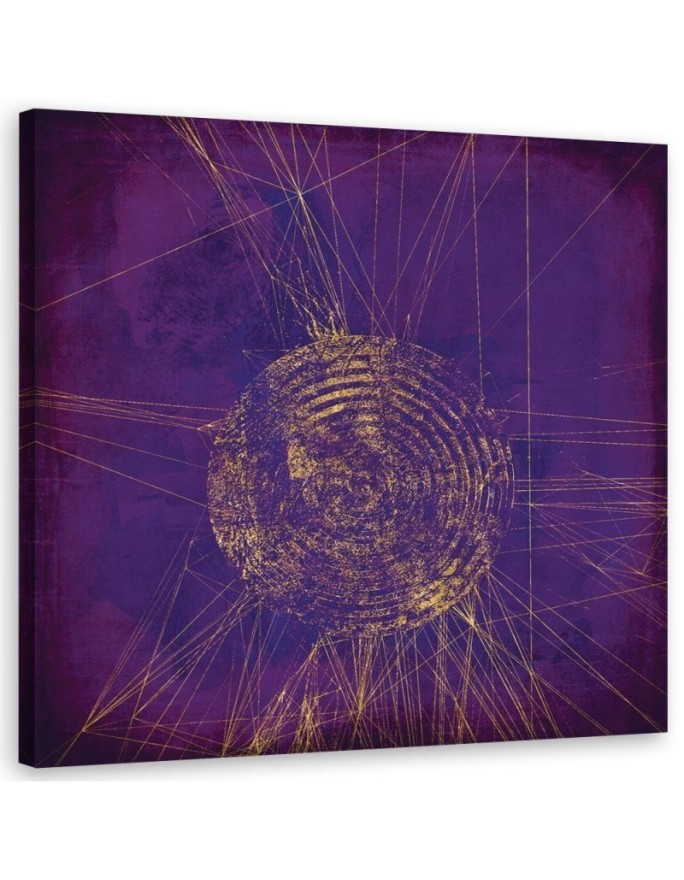 Canvas prints - Gold circle and lines on purple background Andrea Haase | FEEBY