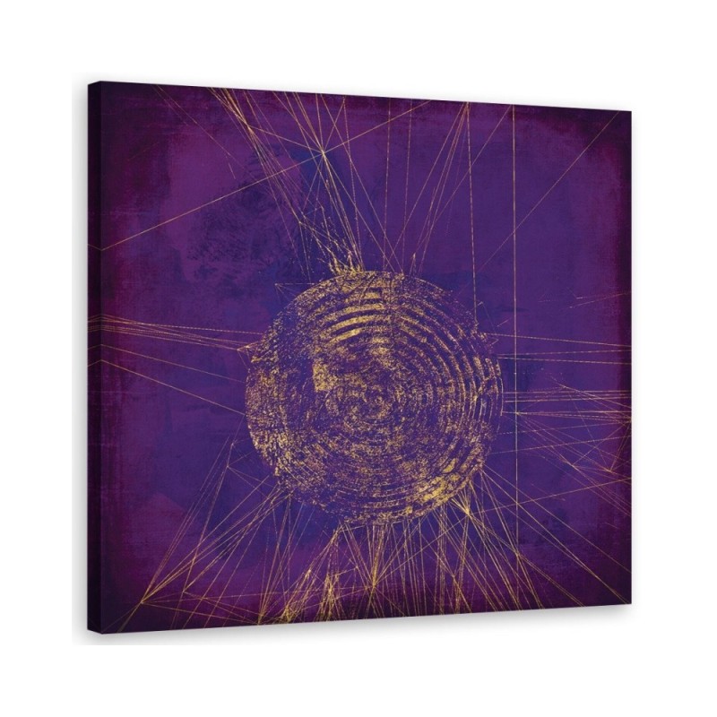 Canvas prints - Gold circle and lines on purple background Andrea Haase | FEEBY