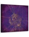 Canvas prints - Gold circle and lines on purple background Andrea Haase | FEEBY