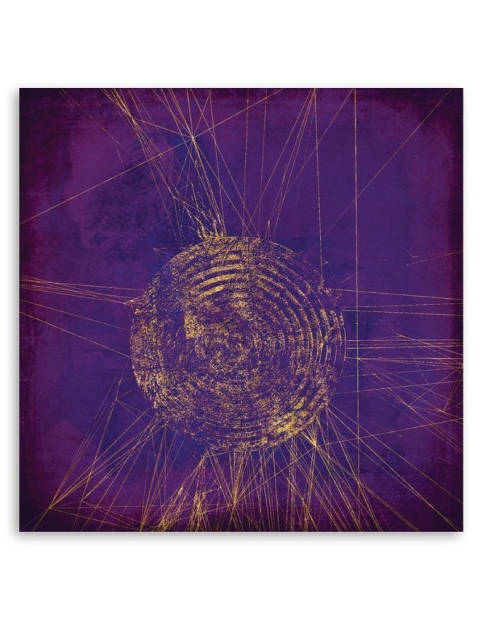 Canvas prints - Gold circle and lines on purple background Andrea Haase | FEEBY