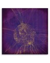 Canvas prints - Gold circle and lines on purple background Andrea Haase | FEEBY