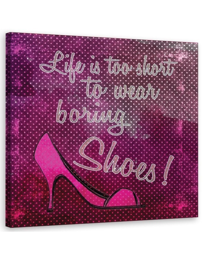 Canvas prints for wall room Pink stiletto shoes | FEEBY