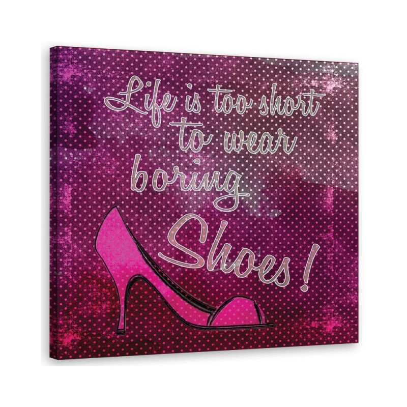 Canvas prints for wall room Pink stiletto shoes | FEEBY