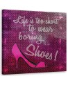 Canvas prints for wall room Pink stiletto shoes | FEEBY