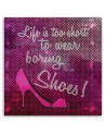 Canvas prints for wall room Pink stiletto shoes | FEEBY