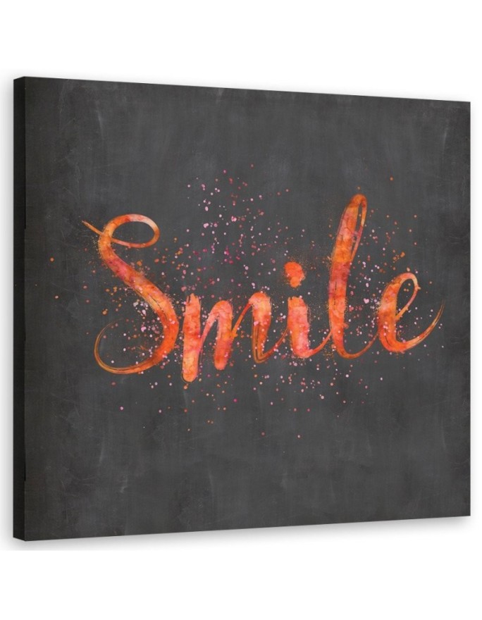 Canvas print Lettering Smile