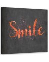 Pictures on Canvas for the hallway on the wall - Inscription smile | FEEBY