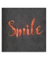 Pictures on Canvas for the hallway on the wall - Inscription smile | FEEBY