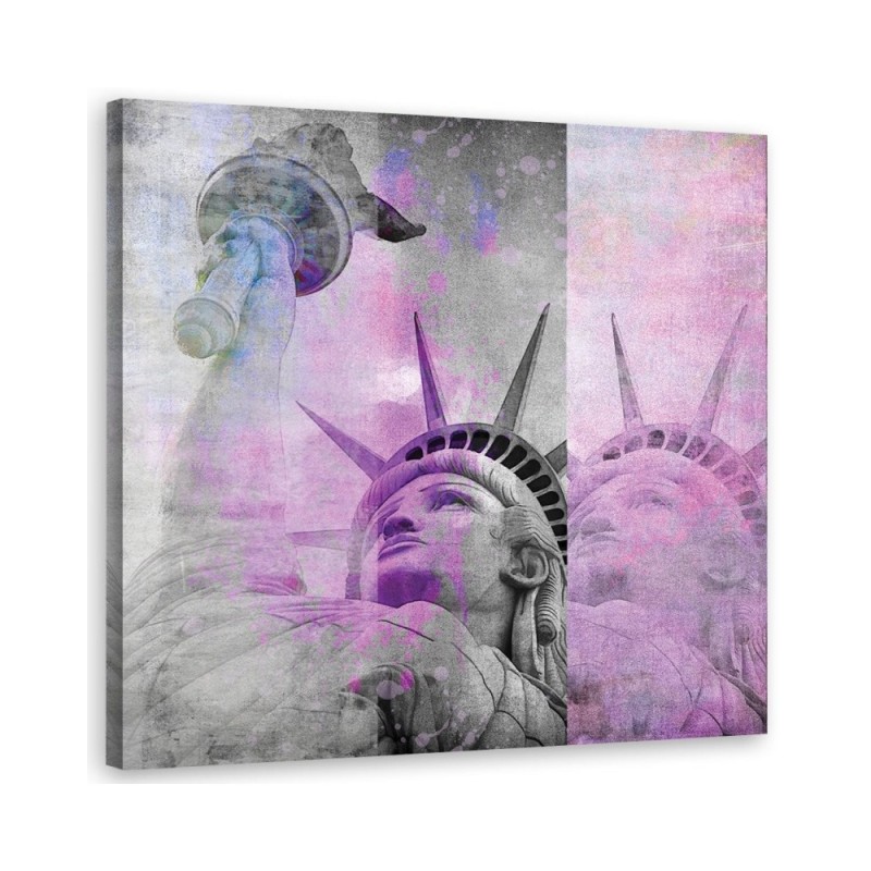 Statue of liberty in pink - Canvas painting for office, living room Andrea Haase | FEEBY