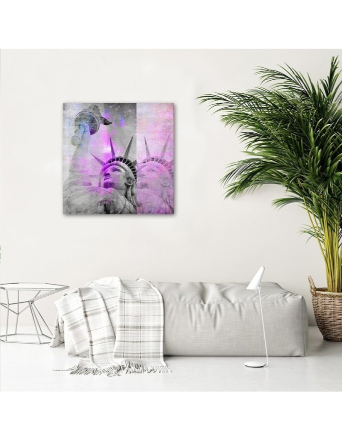 Statue of liberty in pink - Canvas painting for office, living room Andrea Haase | FEEBY