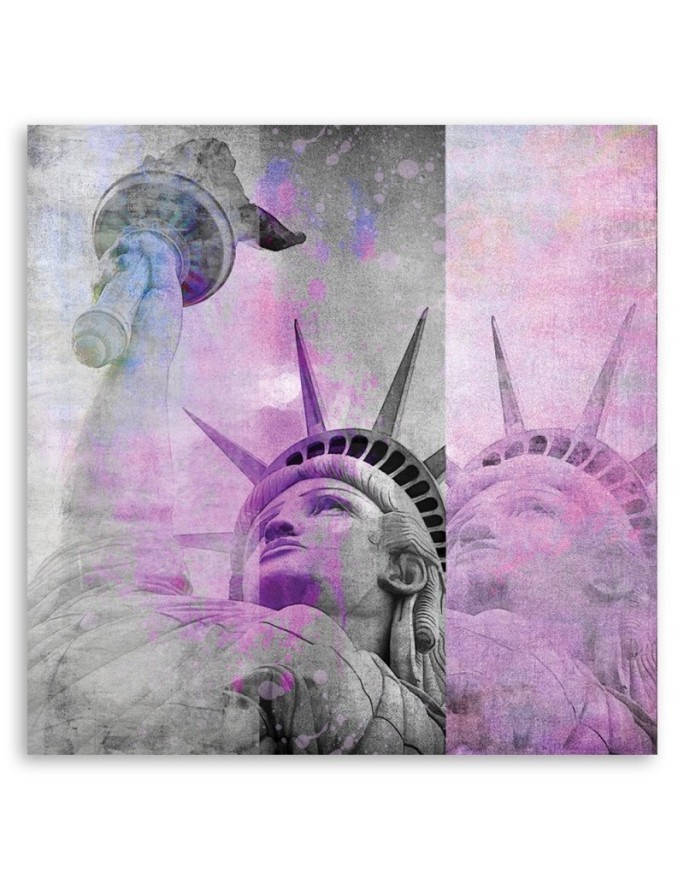 Statue of liberty in pink - Canvas painting for office, living room Andrea Haase | FEEBY