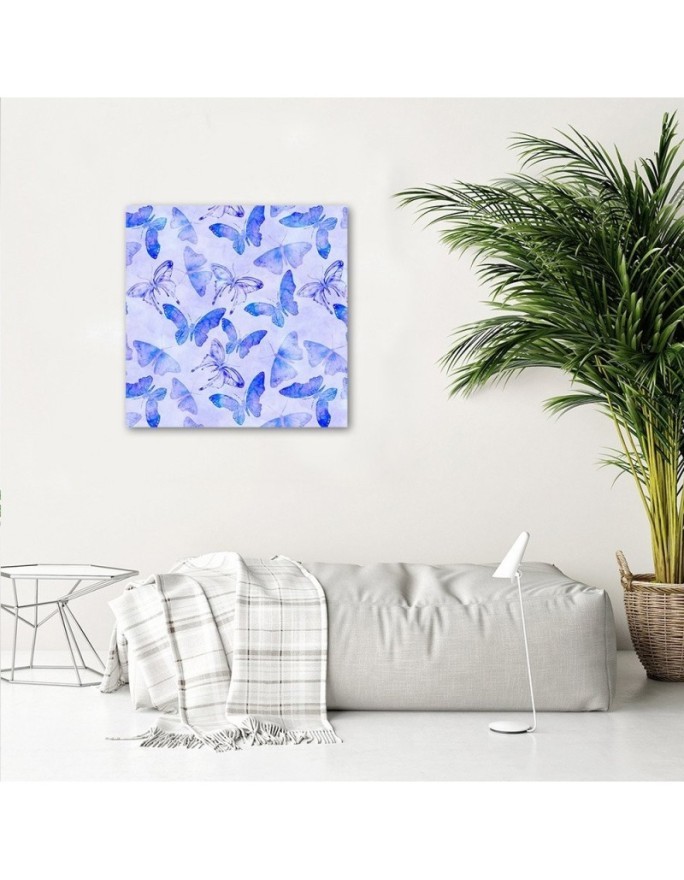 Canvas prints for spa, bathroom - Blue butterflies Andrea Haase | FEEBY