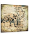 Elegant Canvas painting for office - Elephant and old map of Africa Andrea Haase | FEEBY