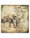 Elegant Canvas painting for office - Elephant and old map of Africa Andrea Haase | FEEBY