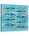 Paintings Canvas for the bathroom - Turquoise fish Andrea Haase | FEEBY